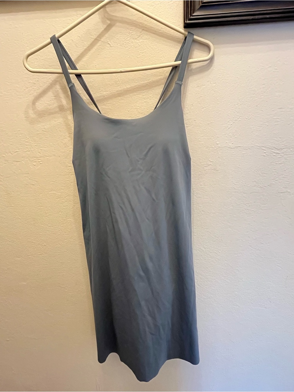 Gilly Hicks Athletic Cami Dress Size L Grey Built-In Shorts Racerback Tennis